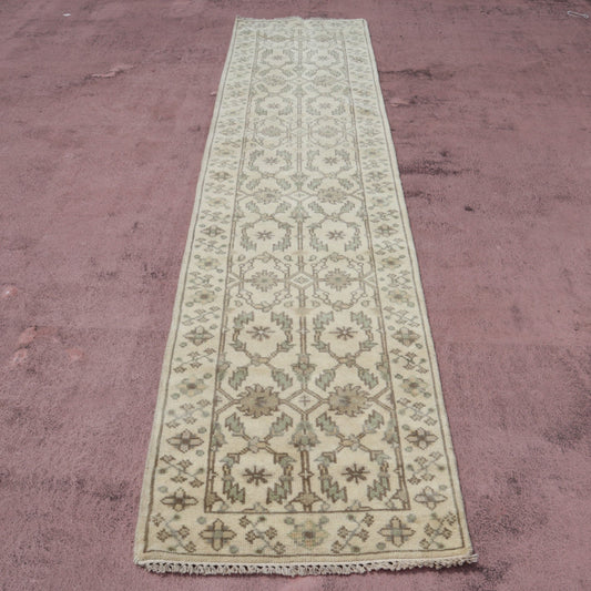 Oushak Runner, Persian Runner, Indian Runner, 3x10 Rug