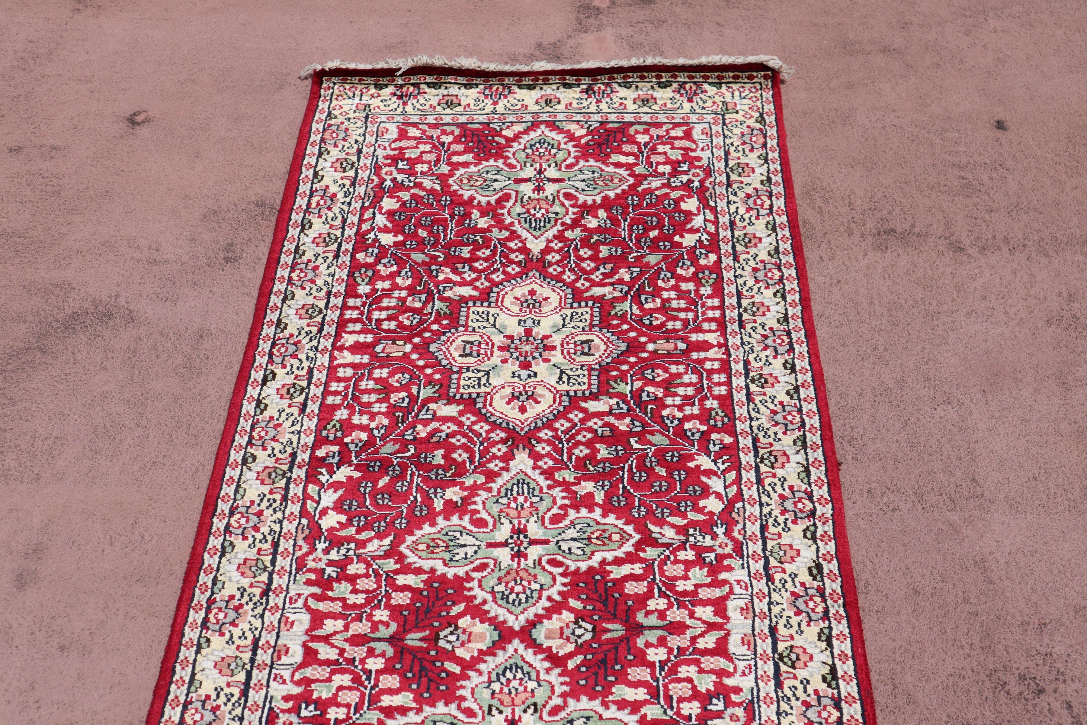 Jammu Kashmir Runner, Colorful Runner, Indian Runner Rug