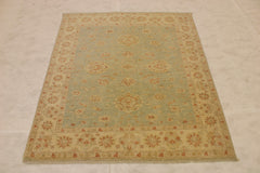 4'8" x 5'5" Afghan Oushak Hand Knotted Rug