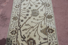 Oushak Runner, Oriental Runner, Persian Design Runner, 3x12 ft Rug