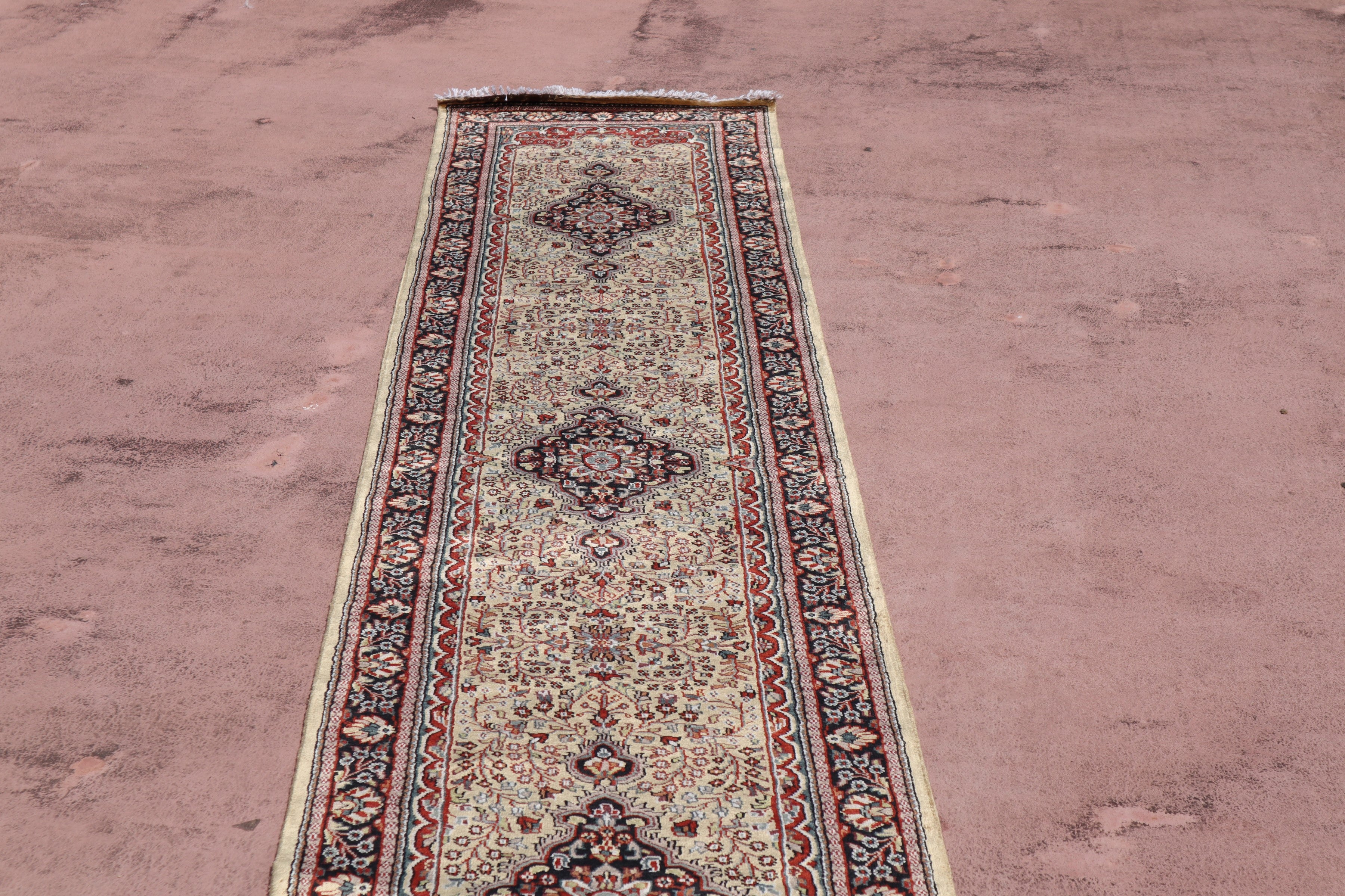 Jammu Kashmir Runner, Oriental Runner, Hand Knotted Wool Runner