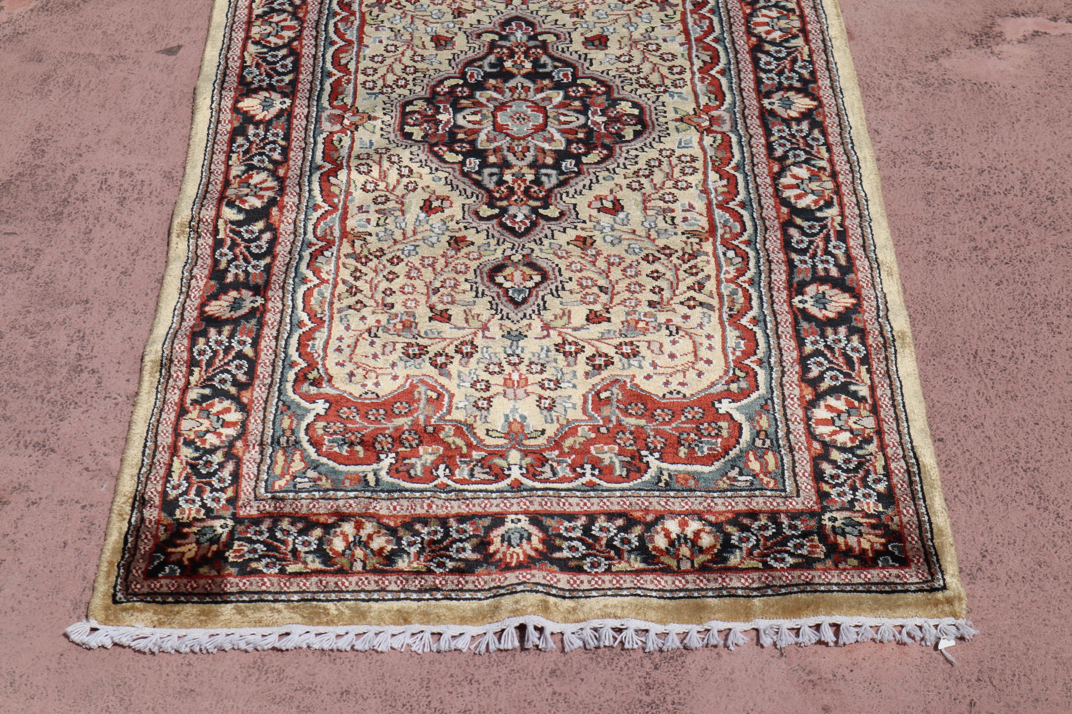 Jammu Kashmir Runner, Oriental Runner, Hand Knotted Wool Runner
