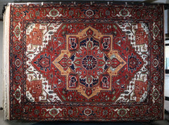 Rust Serapi Rug, Traditional Wool Rug, Hand Knotted Area Rug