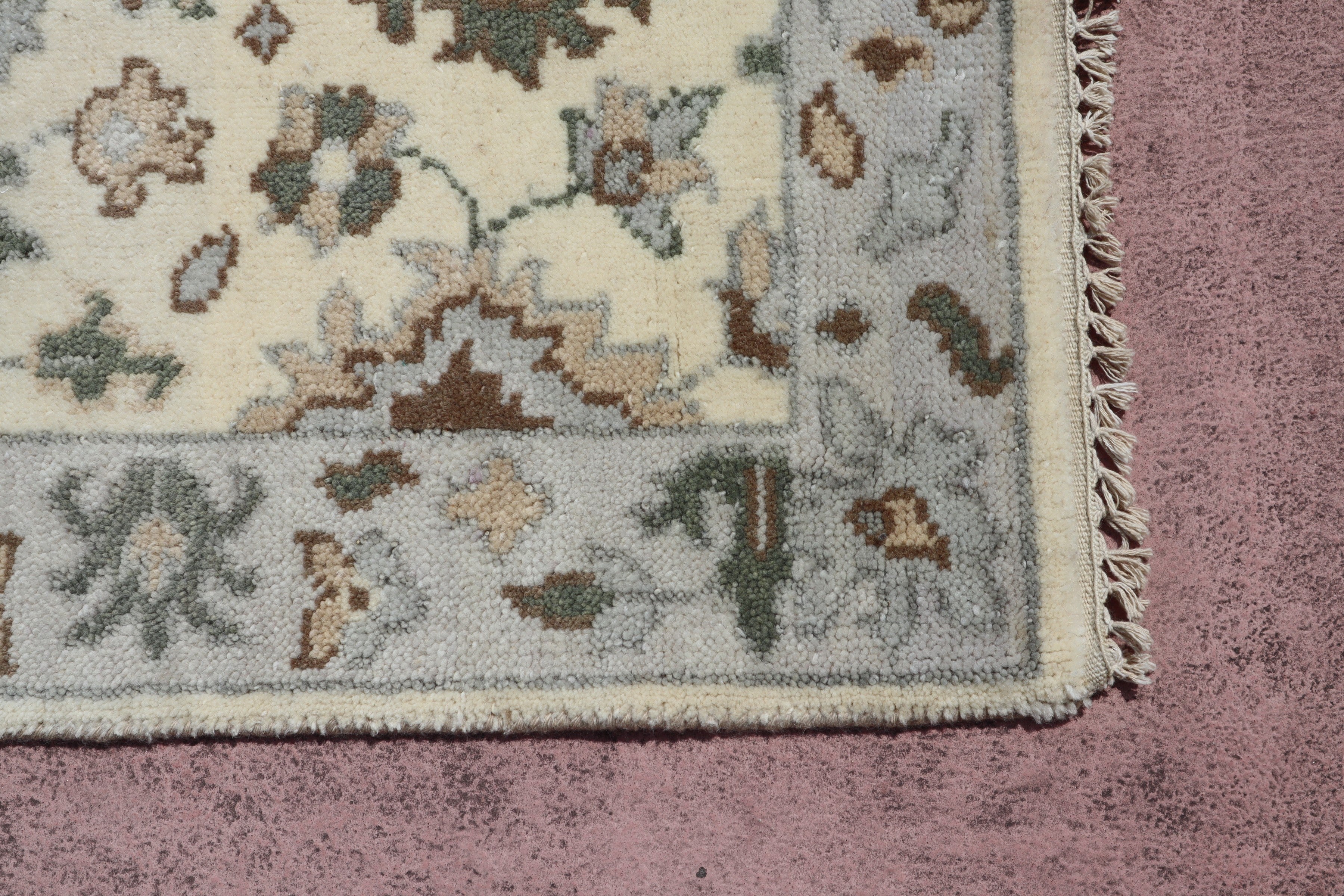 Oushak Runner, Hand Knotted, Fine Quality Runner, 3x12 Rug