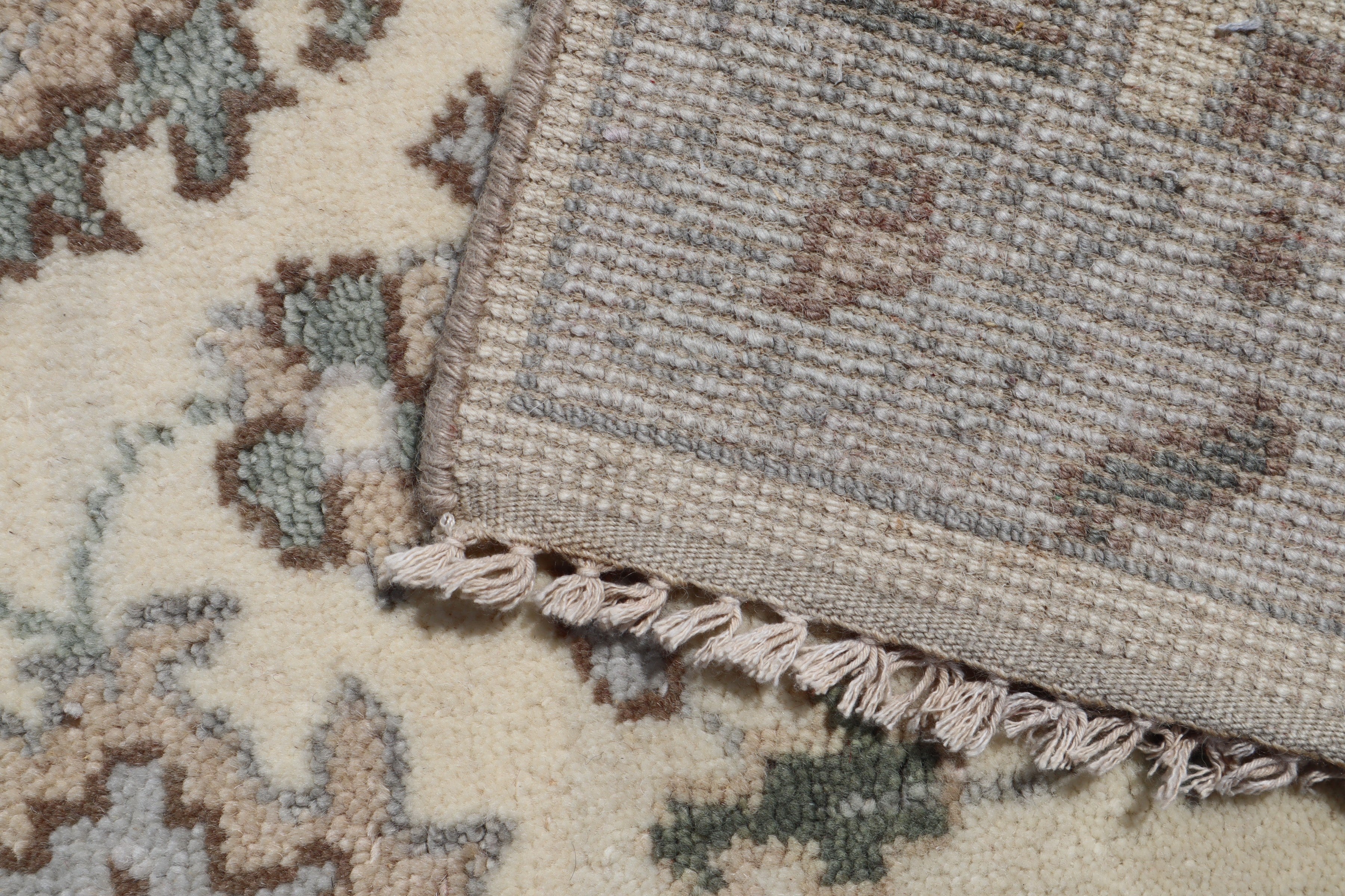 Oushak Runner, Hand Knotted, Fine Quality Runner, 3x12 Rug