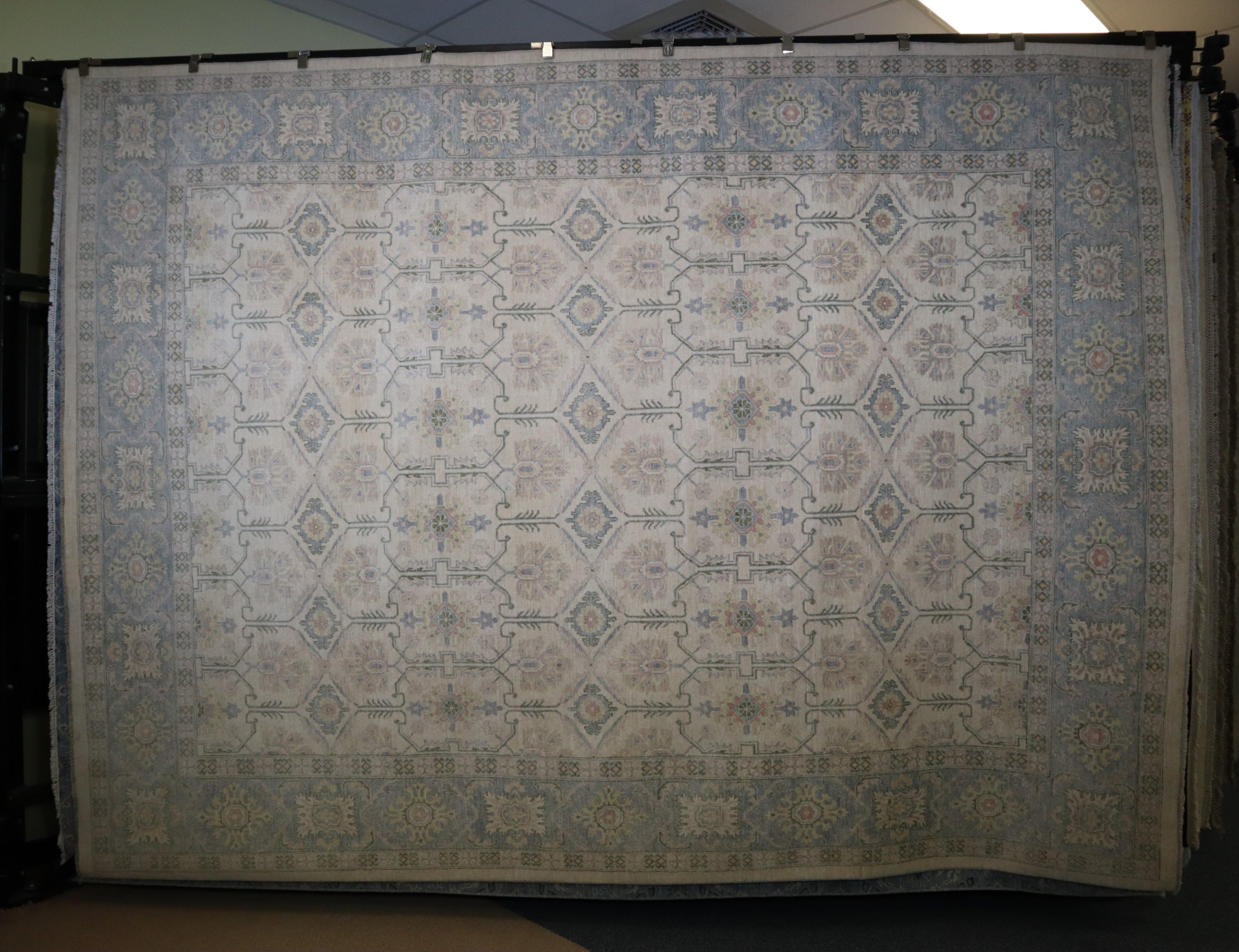 Peshawar Design Rug, Hand Knotted Afghan Rug, Area Rug On Carpet