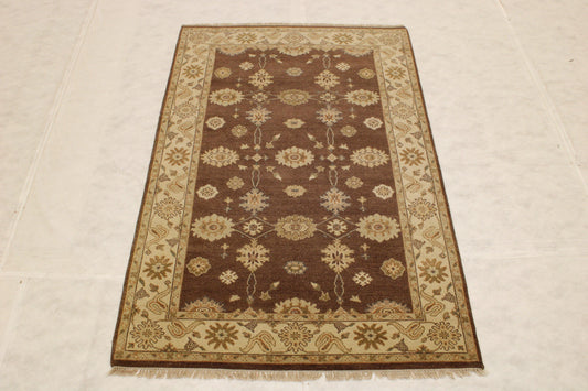 Brown Rugs, Hand Knotted Rug, Oushak Twisted Rug, 5x8 Rug, Rug Decor