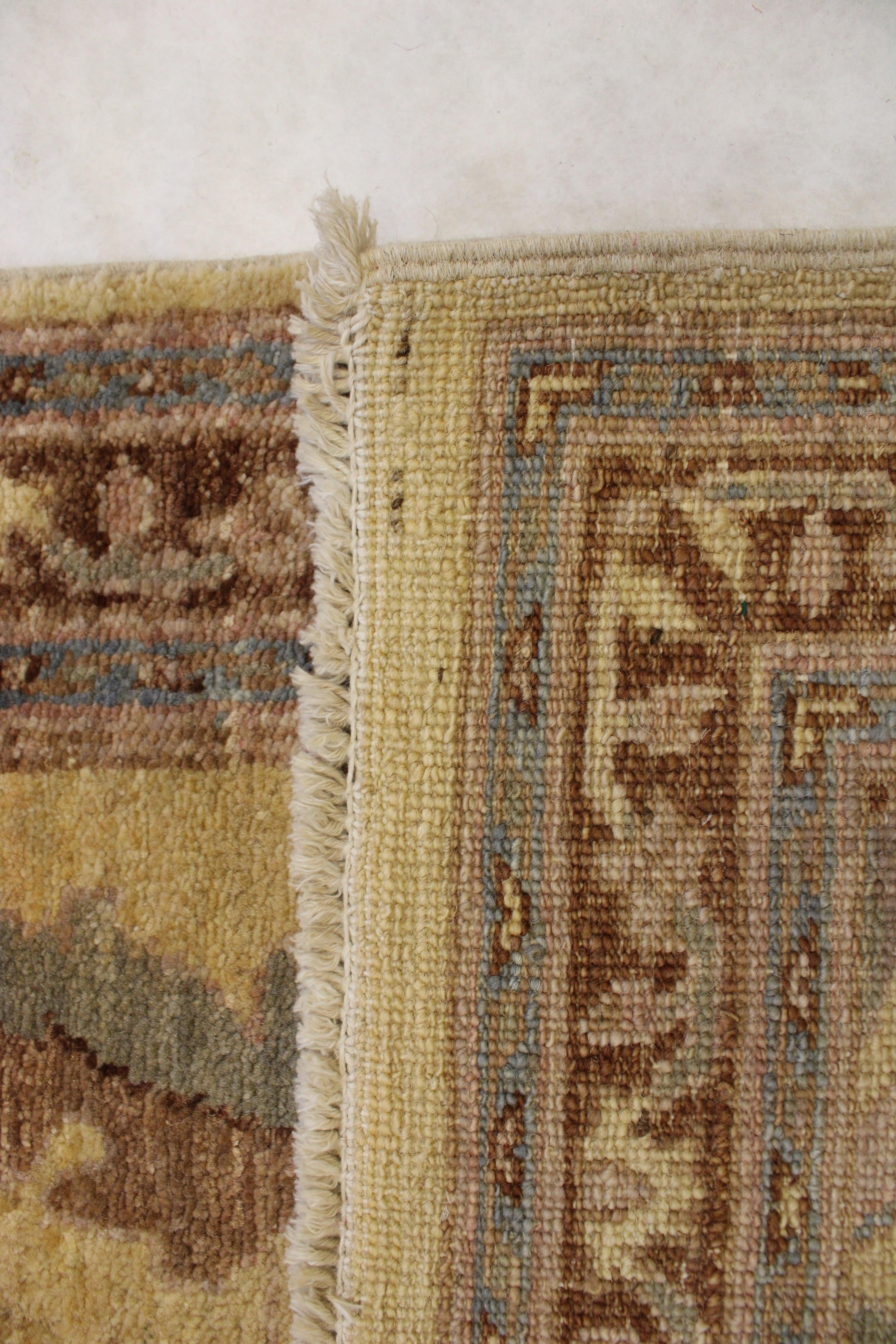 2'8" x 9'11" Tribal Oushak Hand Knotted Runner