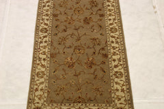 2'6" x 10'6" Silk Flower Hand Knotted Runner