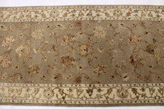 2'6" x 10'6" Silk Flower Hand Knotted Runner