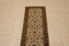 2'6" x 12'2" Silk Flower Hand Knotted Runner