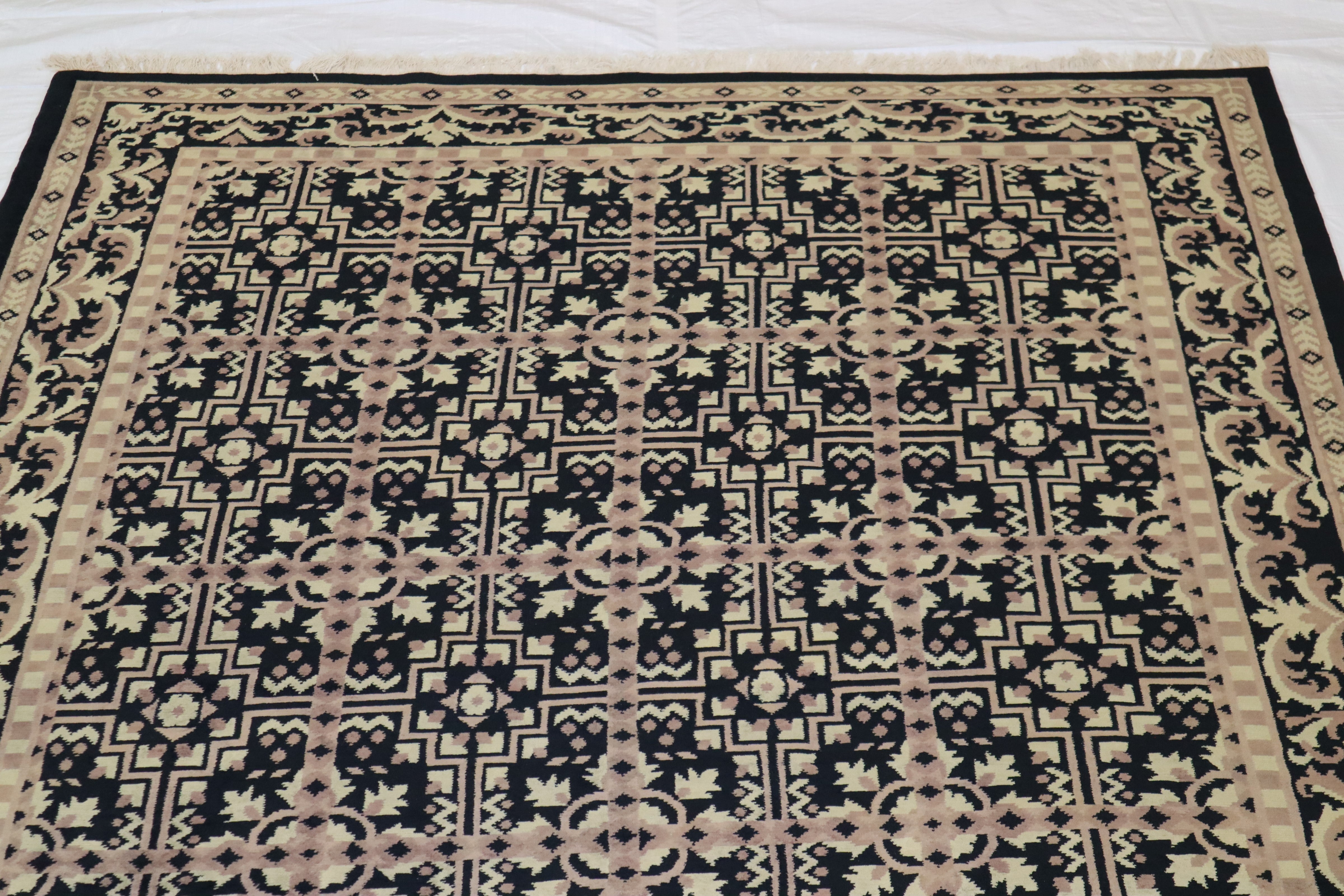 Hand Knotted Rug, Colorful Rug, Indian Wool Rug, 8x10