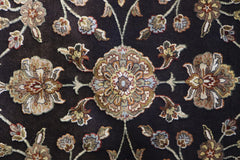 Silk Flower Rug, Hand Knotted Rug, Oriental Rug, living room rugs cheap