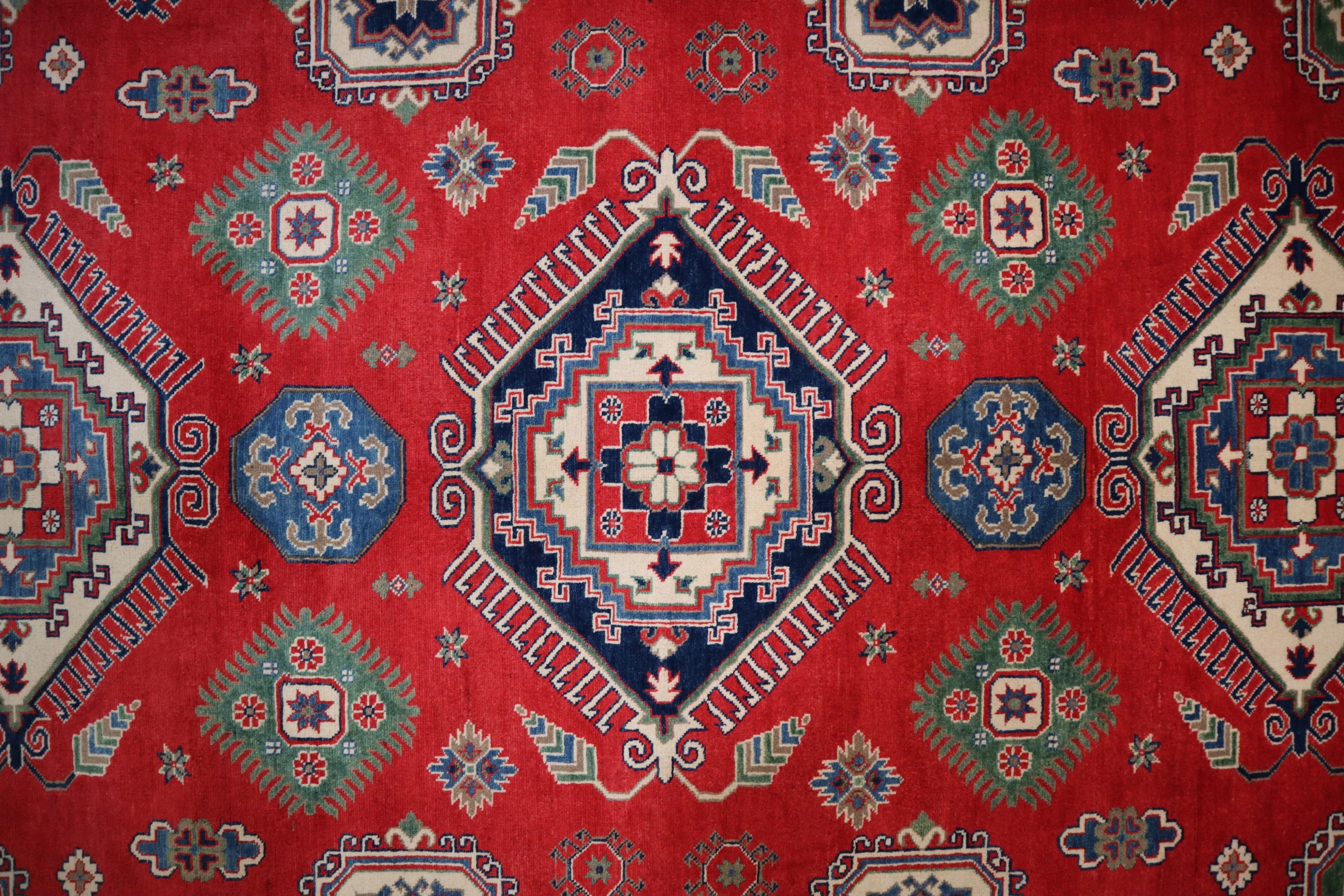 Colorful Area Rug, Afghan Kazak Rug, living spaces rugs