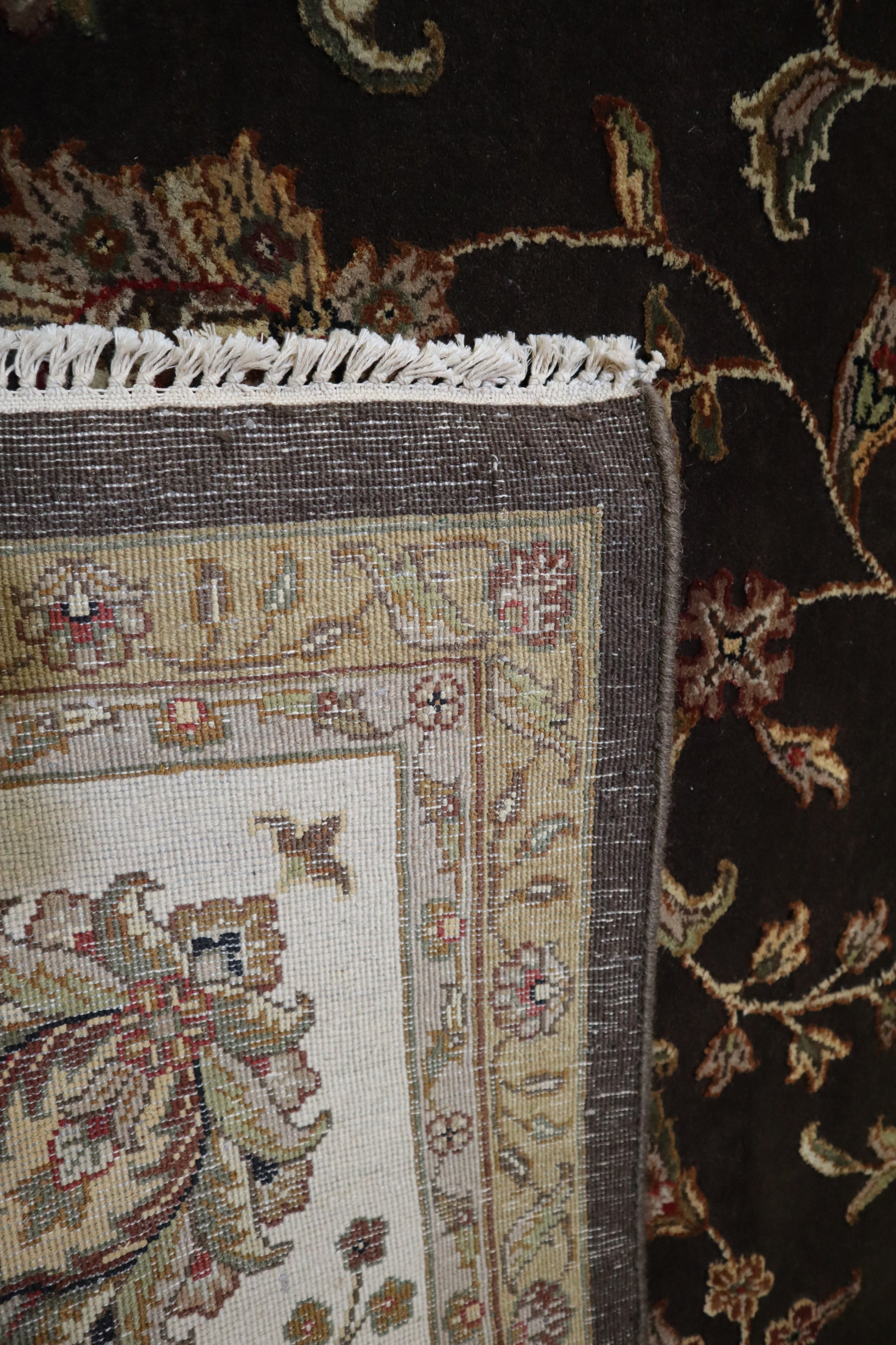 Hand Knotted Rug, Silk Flower Rug, Oriental Style Rug, rugs bed bath and beyond