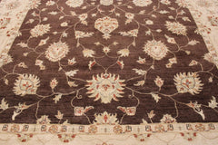 Brown Rug, Hand Knotted Wool Rugs, 10/10 H.T, Traditional Rug, 10x14 Rug