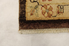 Brown Rug, Hand Knotted Wool Rugs, 10/10 H.T, Traditional Rug, 10x14 Rug