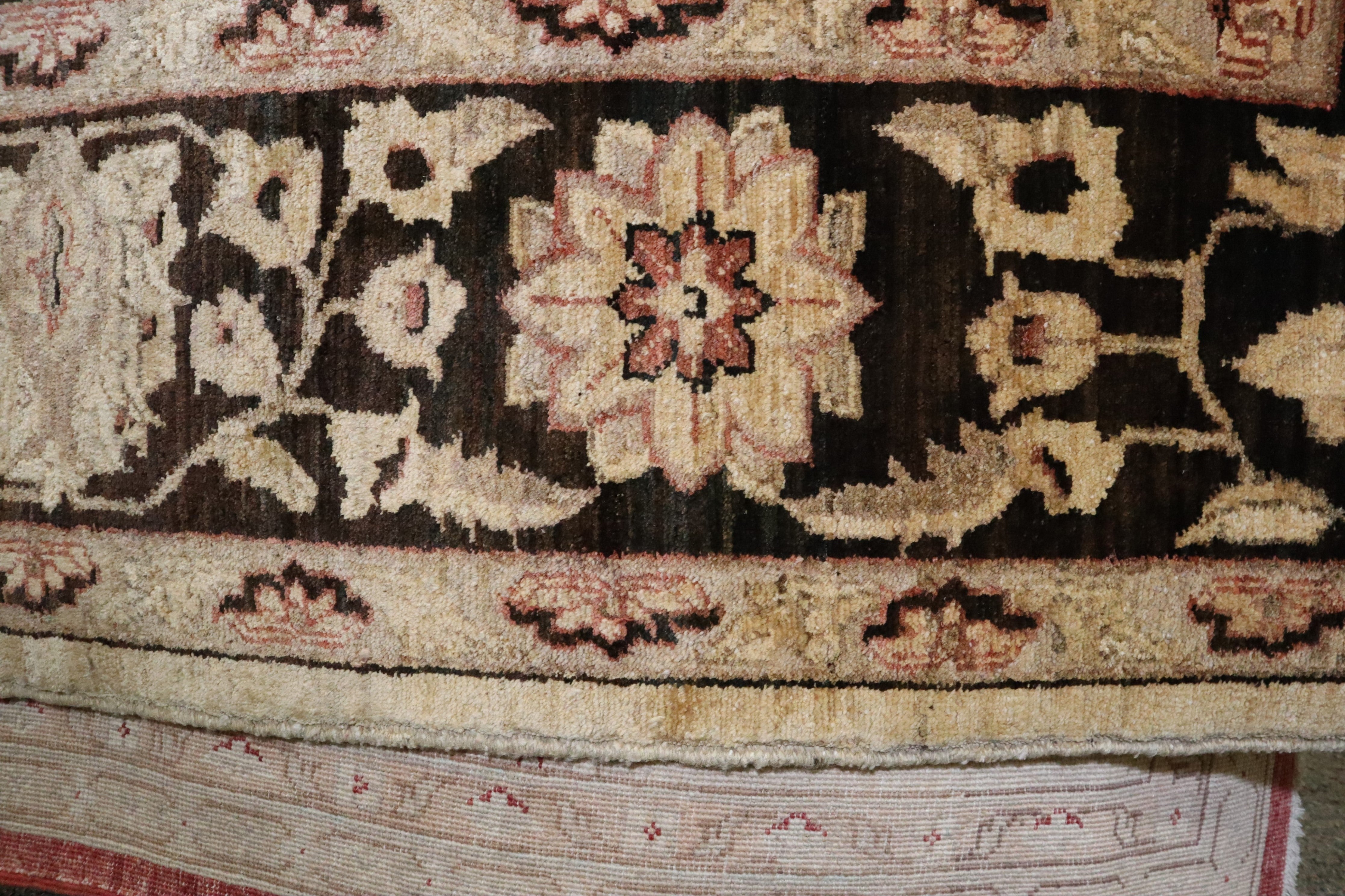 Peshawar Rug, Beige Rug, 9x12 Wool Rug, Area Rug On Carpet