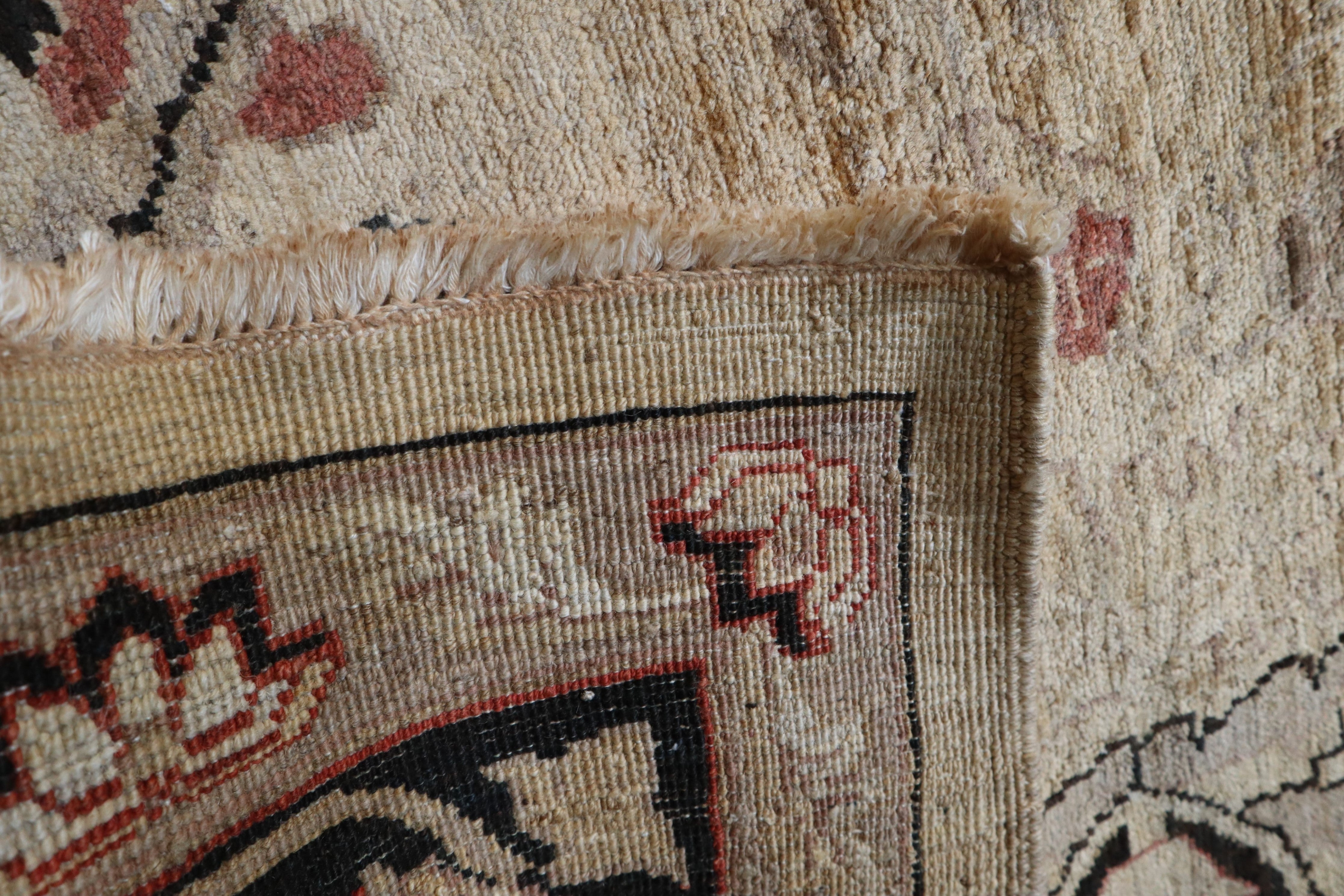 Peshawar Rug, Beige Rug, 9x12 Wool Rug, Area Rug On Carpet