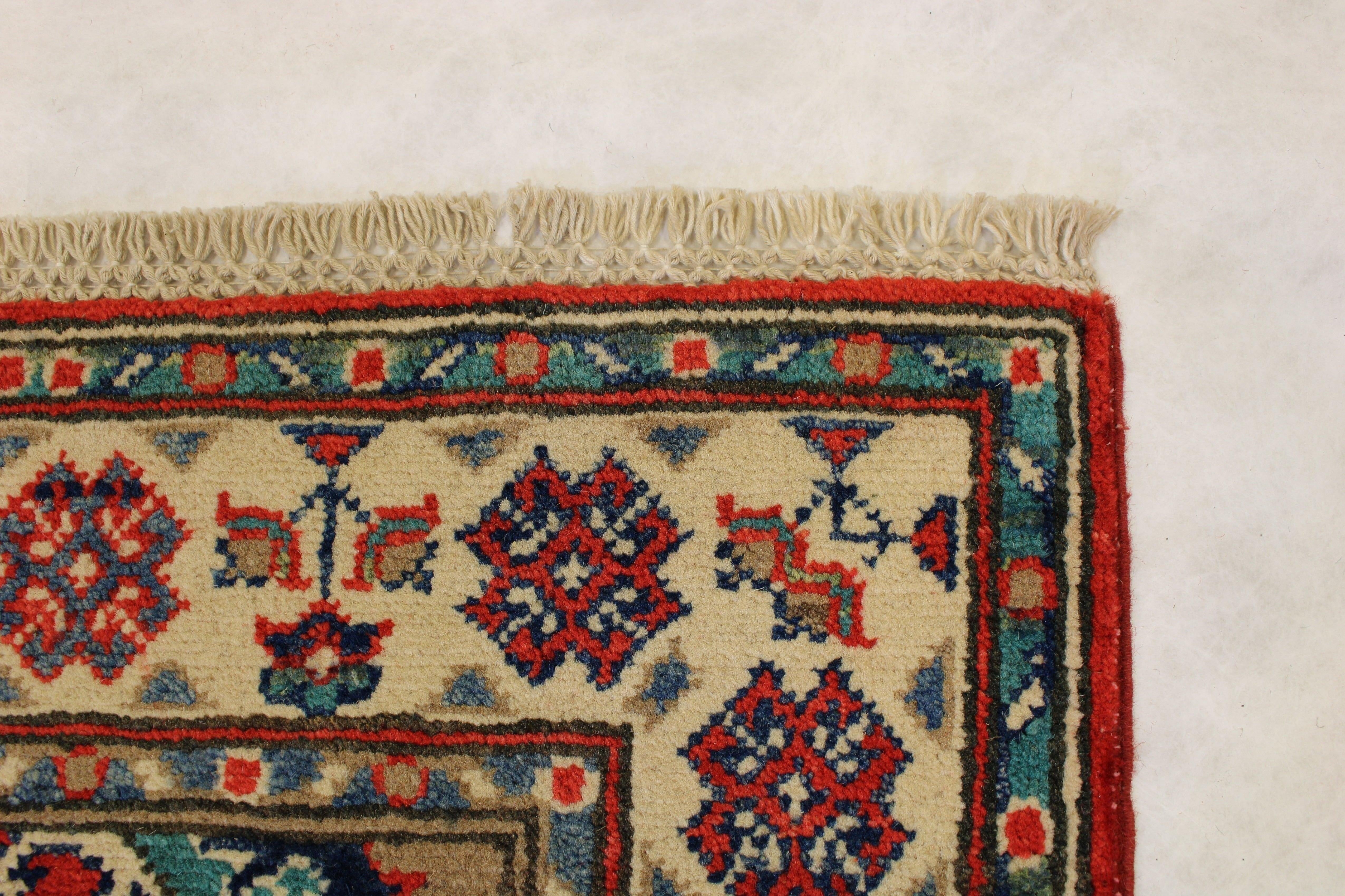 Kazak Rugs, Afghan Rug, Colorful Rugs, Area Rug Sizes, 3x4 Rugs