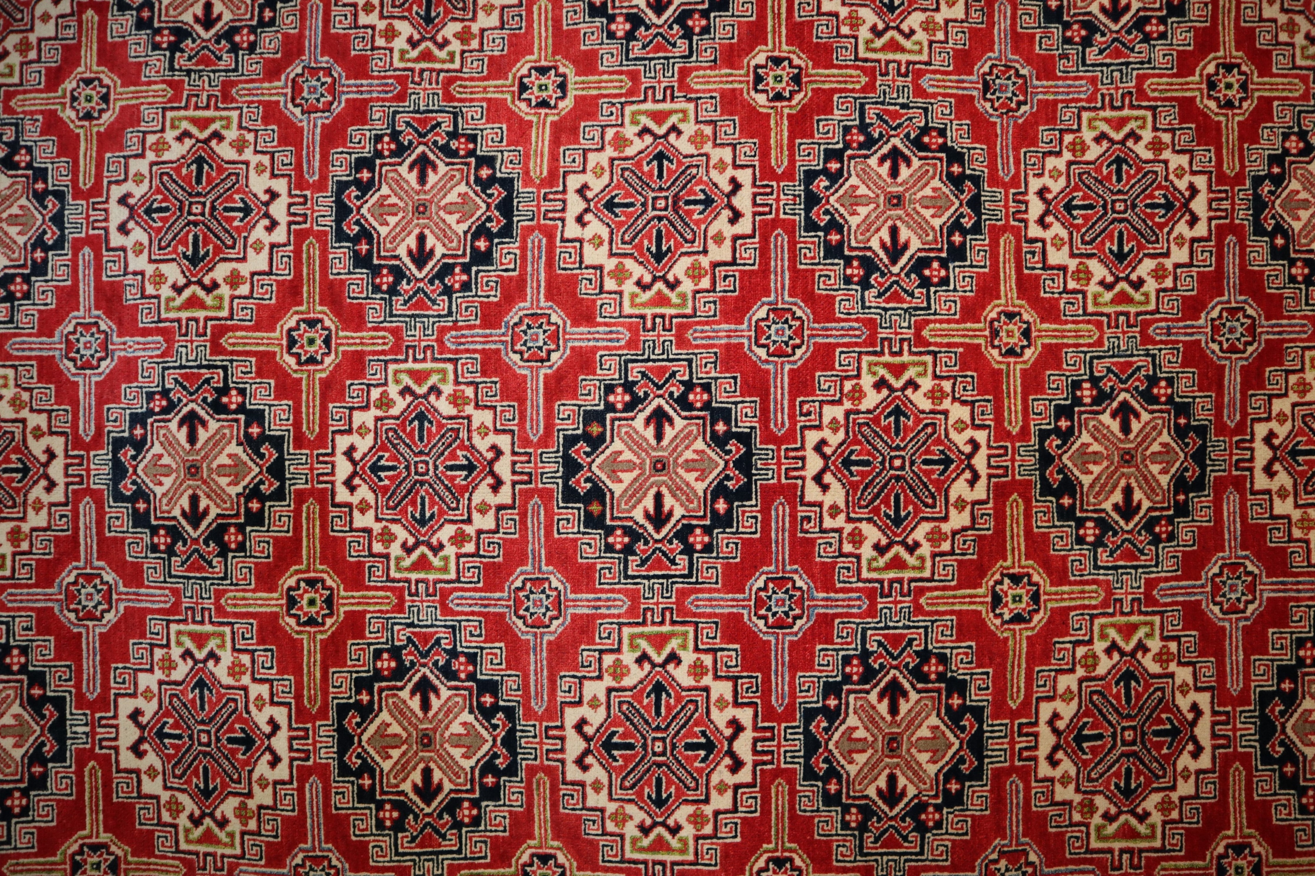 Kazak Rug, Tribal Rug, Afghan Rug 9x12, arearugs.com