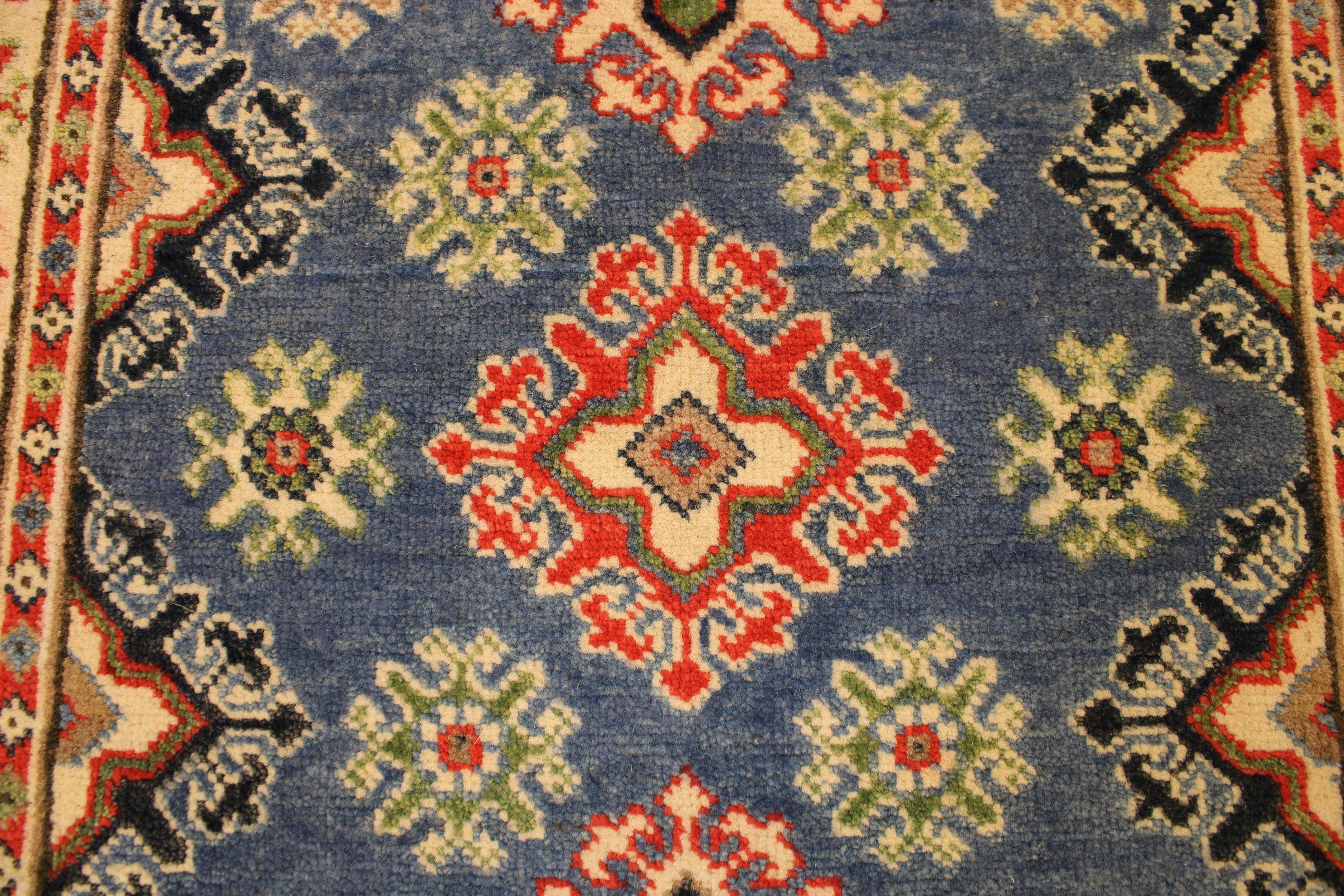 Kazak Rug, Hand Knotted Rug, Afghan Rugs, 3x4 Rugs, Area Rug On Carpet