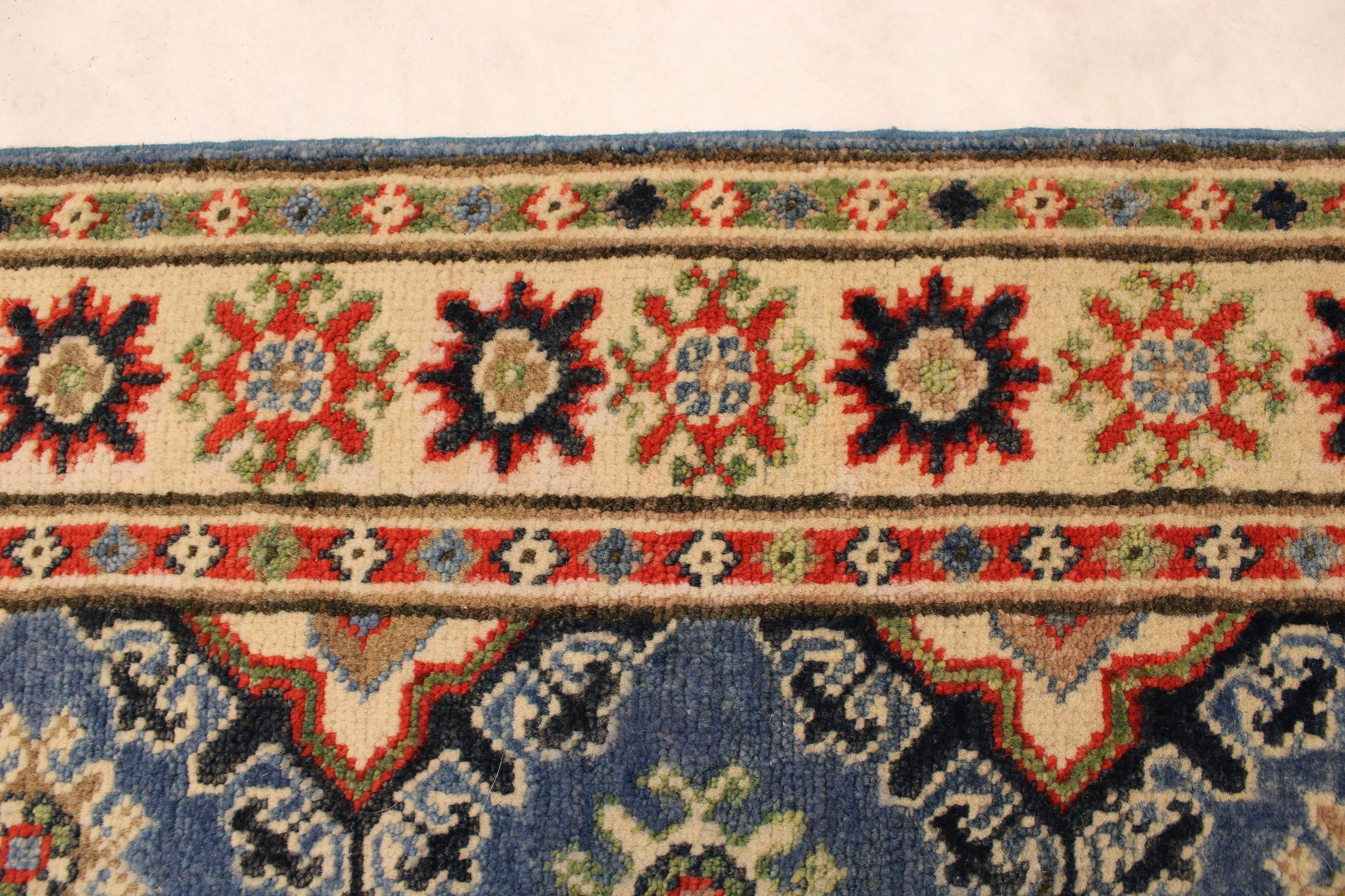 Kazak Rug, Hand Knotted Rug, Afghan Rugs, 3x4 Rugs, Area Rug On Carpet