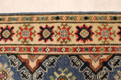 Kazak Rug, Hand Knotted Rug, Afghan Rugs, 3x4 Rugs, Area Rug On Carpet