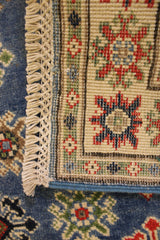 Kazak Rug, Hand Knotted Rug, Afghan Rugs, 3x4 Rugs, Area Rug On Carpet