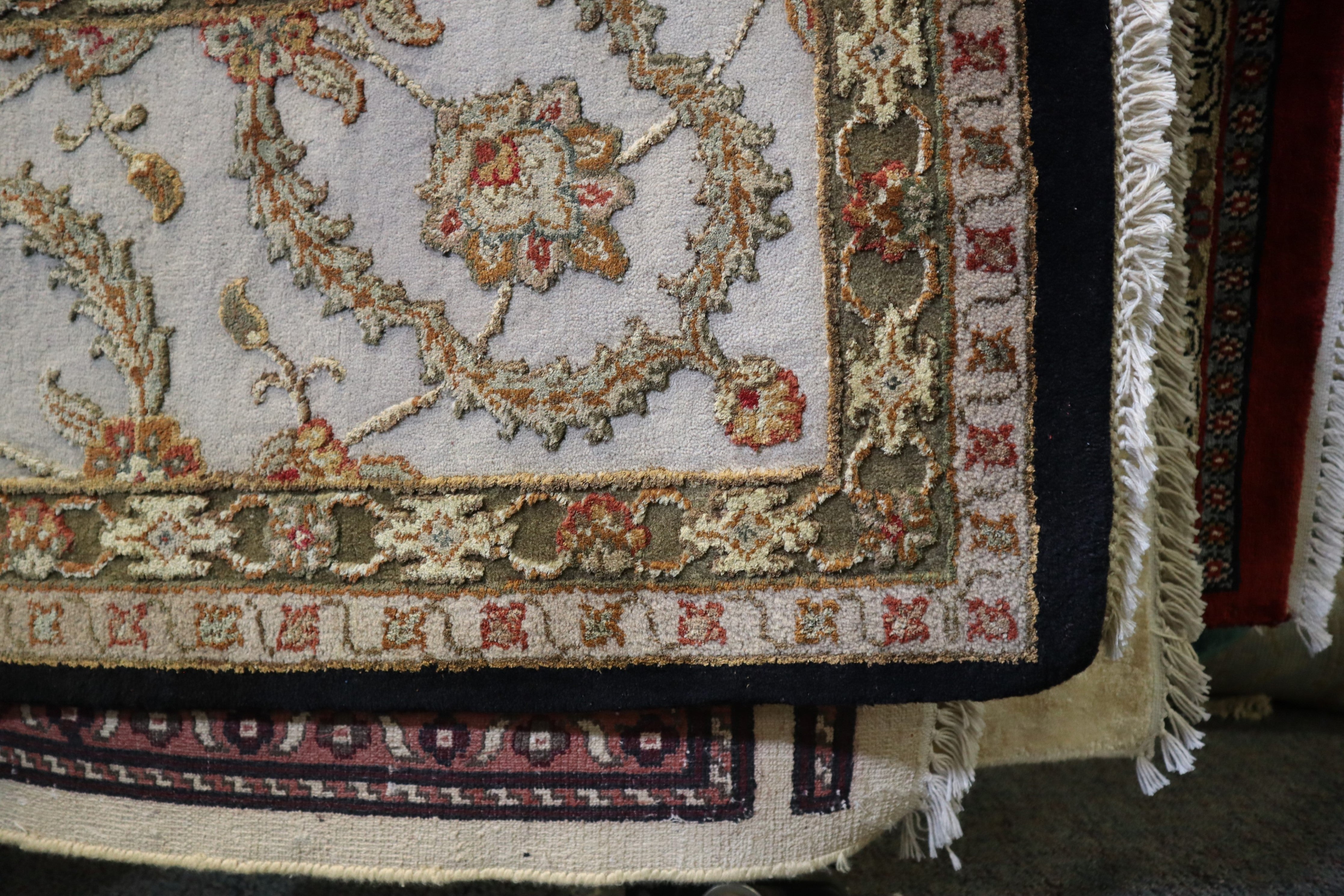 Silk Flower Rug, Hand Knotted Rug, Living Room Area Rugs