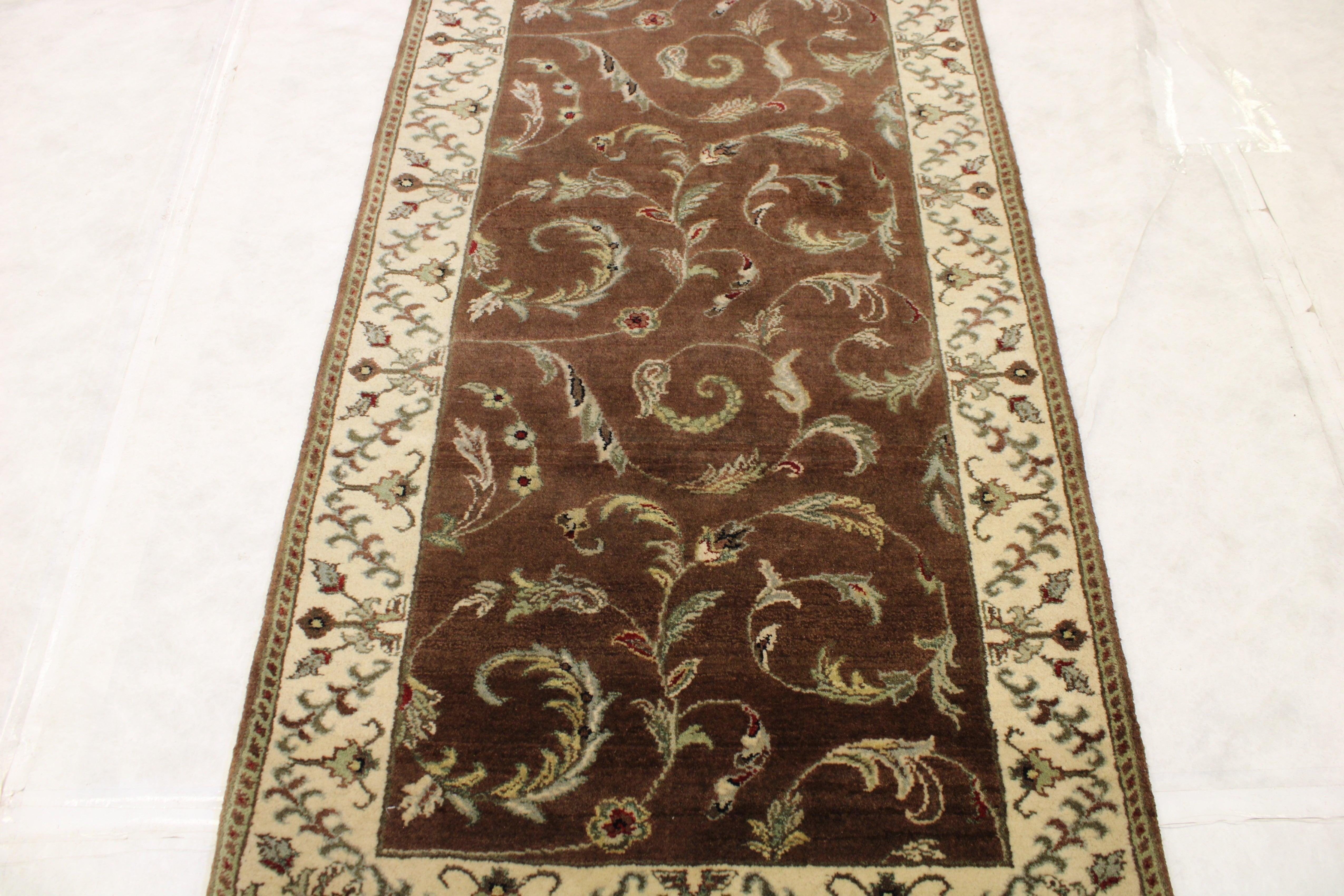 2'8" x 10'1" Persian Design Hand Knotted Runner