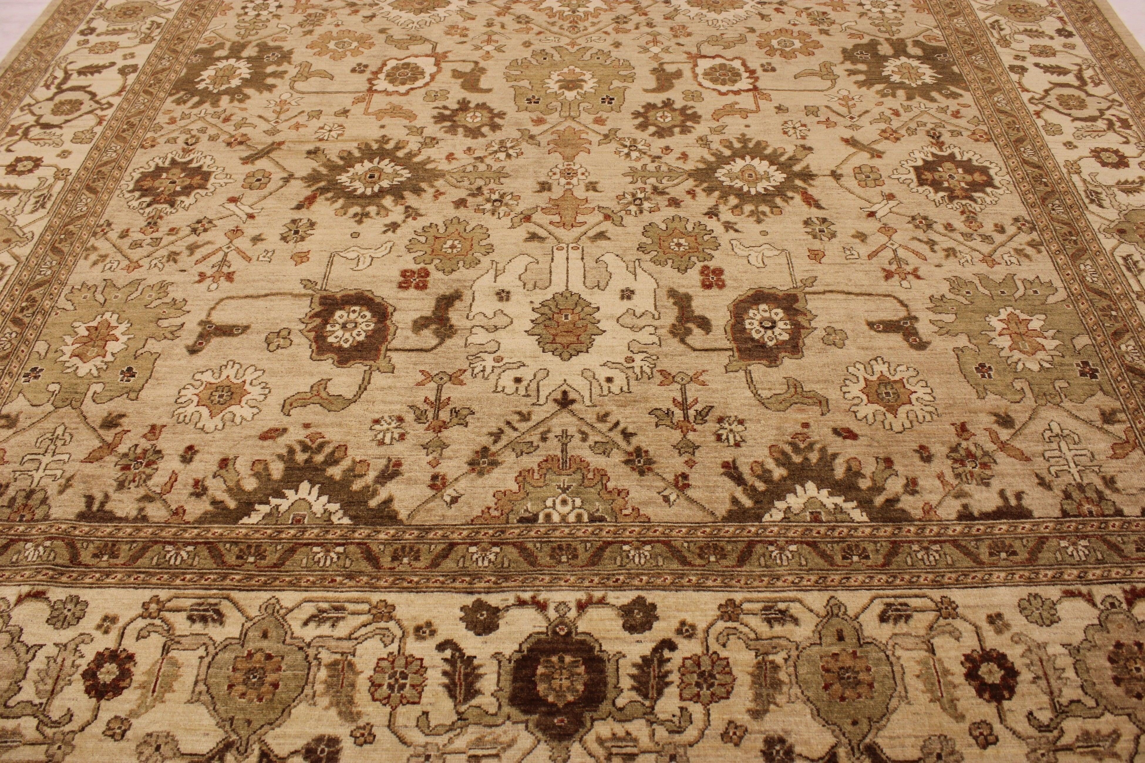 Oushak Rug, Pakistani Rugs, Authentic Rug, Hand Knotted Wool Rug