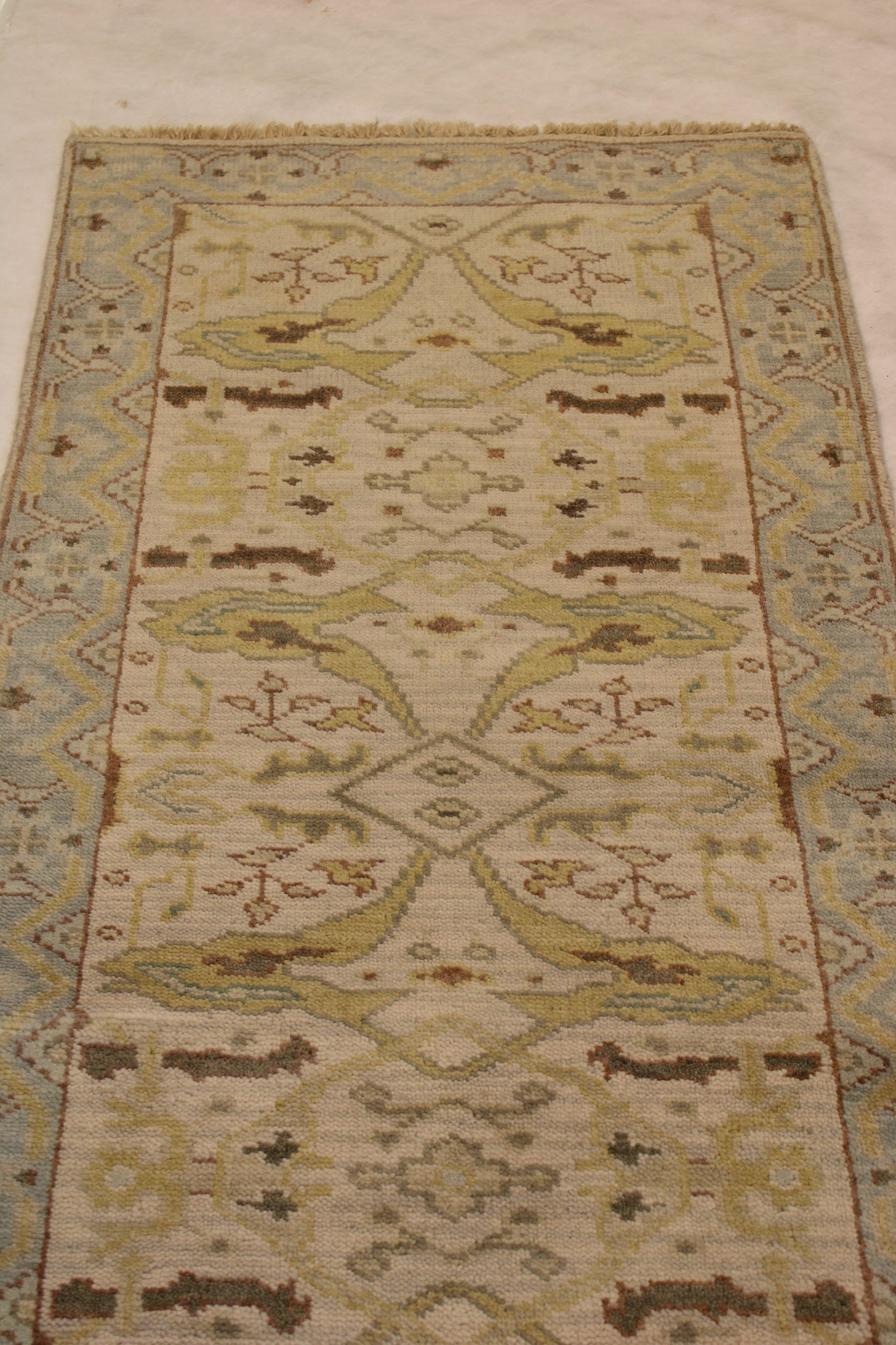 2'8" x 7'11" Oushak Hand Knotted Runner