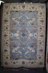 Oushak Rug, Wool Persian Rug, 6x9 Rug, Elegant Rug