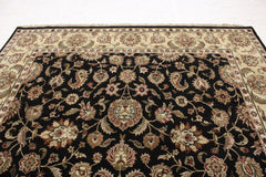 Jaipur Rugs, Black Oriental Rug, Hand Knotted Rug, Rug 9x12, Office Rugs