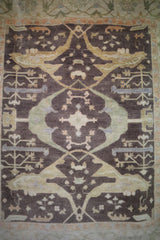 Antique Oushak Rug, Brown Rug, Traditional Rug