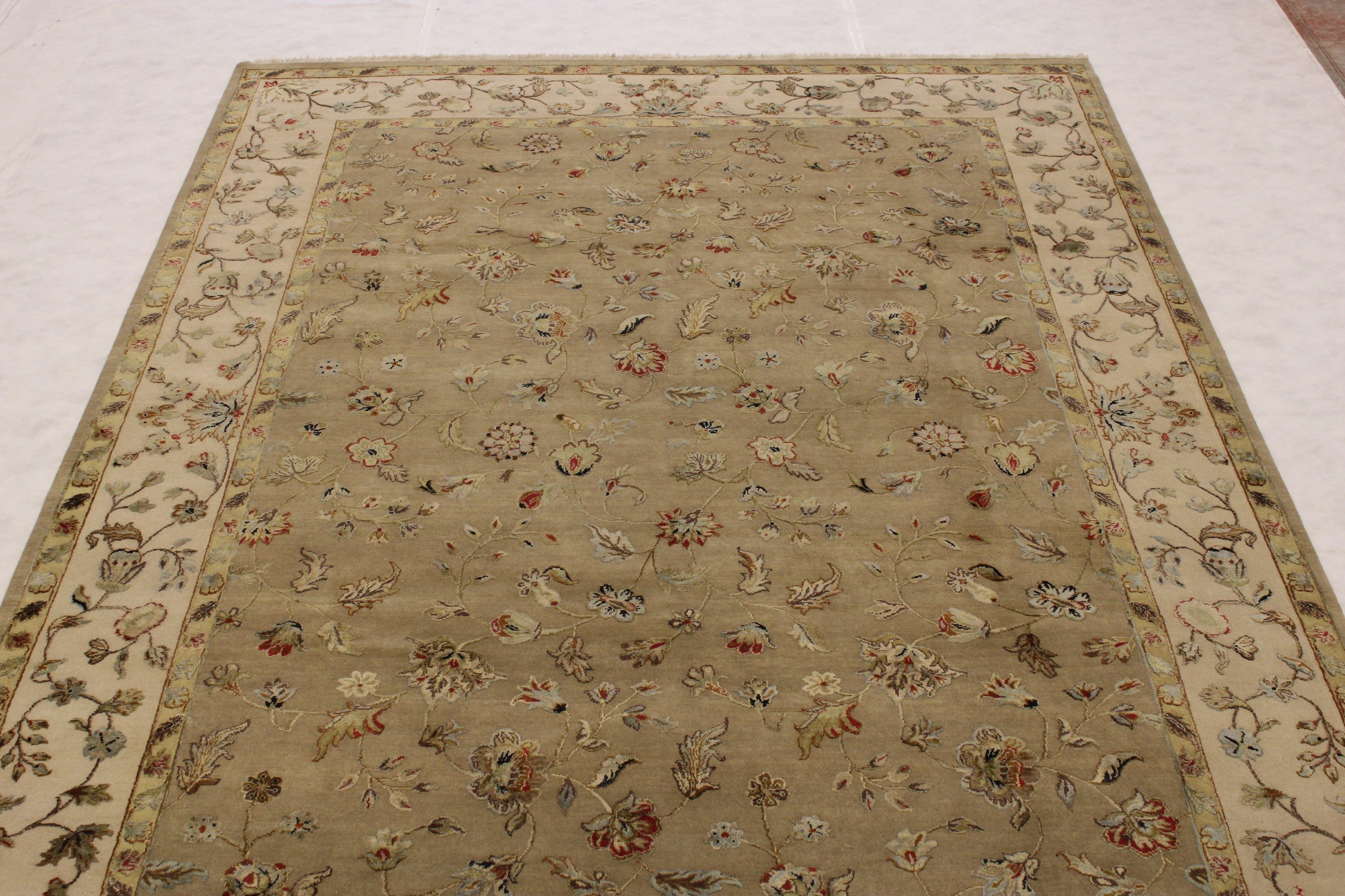 Types Of Persian Rugs, Silk Flower Rug, Knotted Rugs, 9x12 Area Rug