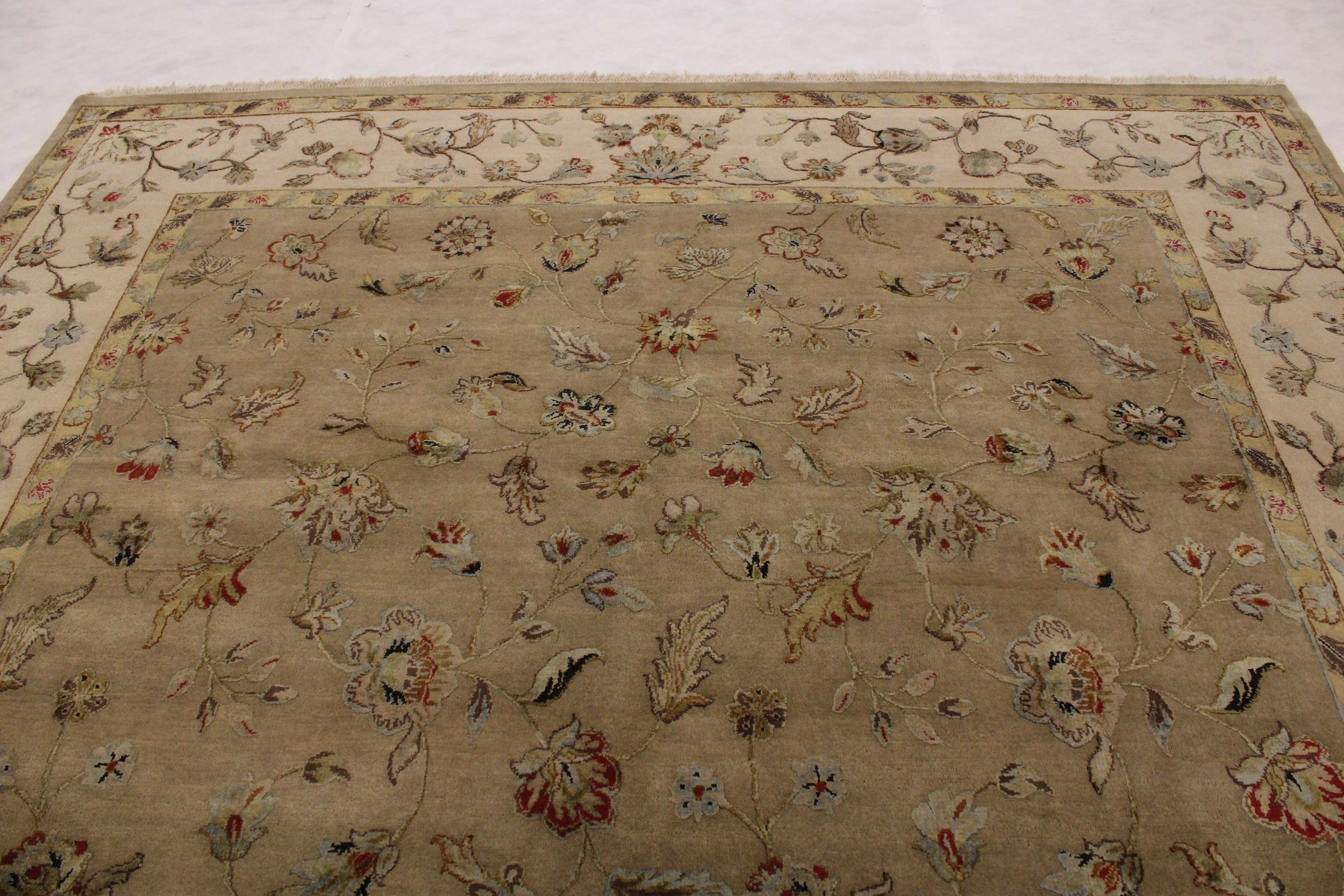 Types Of Persian Rugs, Silk Flower Rug, Knotted Rugs, 9x12 Area Rug