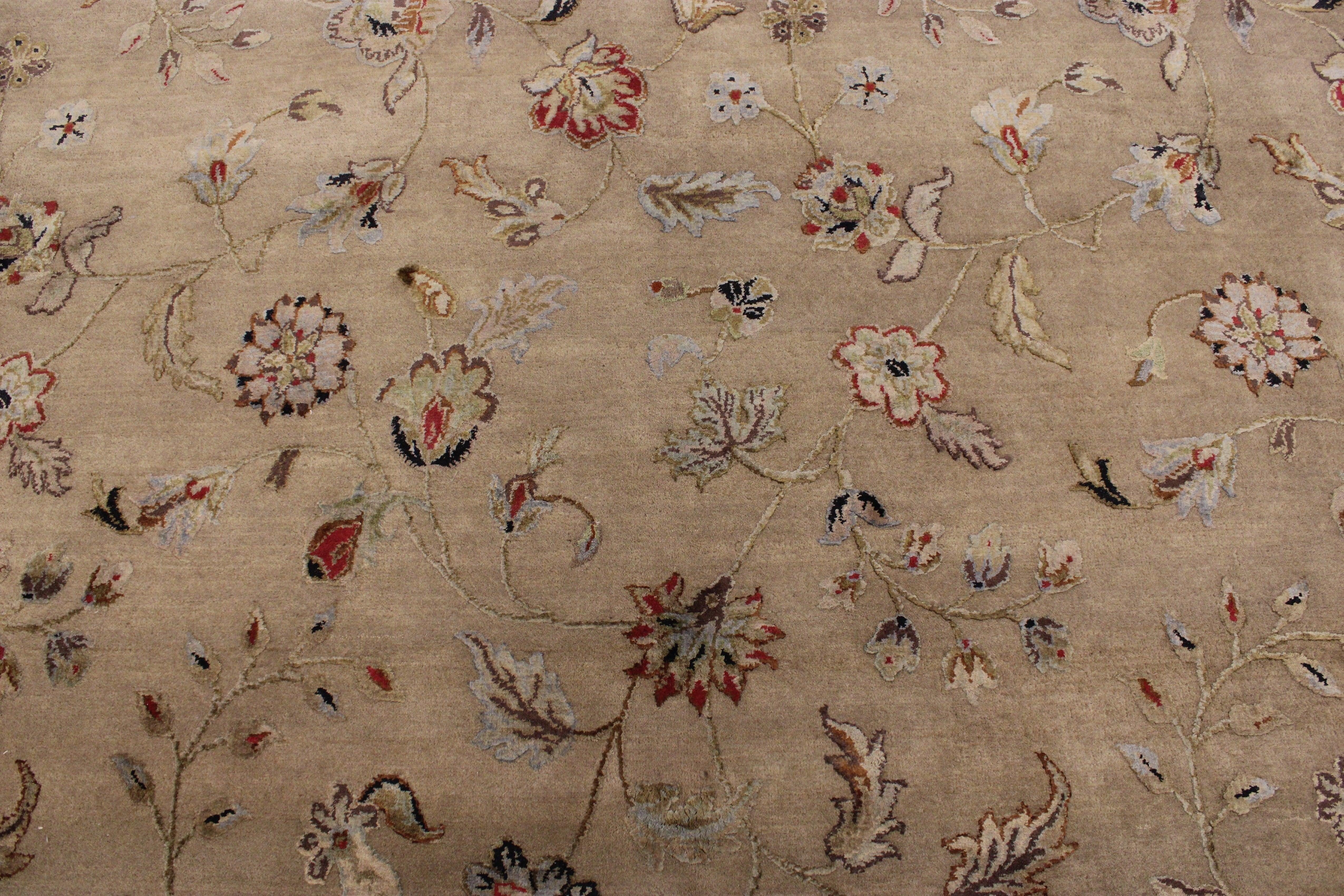 Types Of Persian Rugs, Silk Flower Rug, Knotted Rugs, 9x12 Area Rug