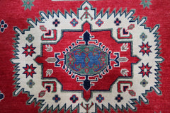 Kazak Rug, Tribal Afghan Rug, Hand Knotted Wool Rug