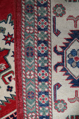 Kazak Rug, Tribal Afghan Rug, Hand Knotted Wool Rug