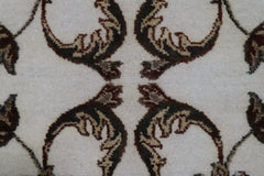 Silk Flower Rug, Hand Knotted Indian Rug, Traditional Rug