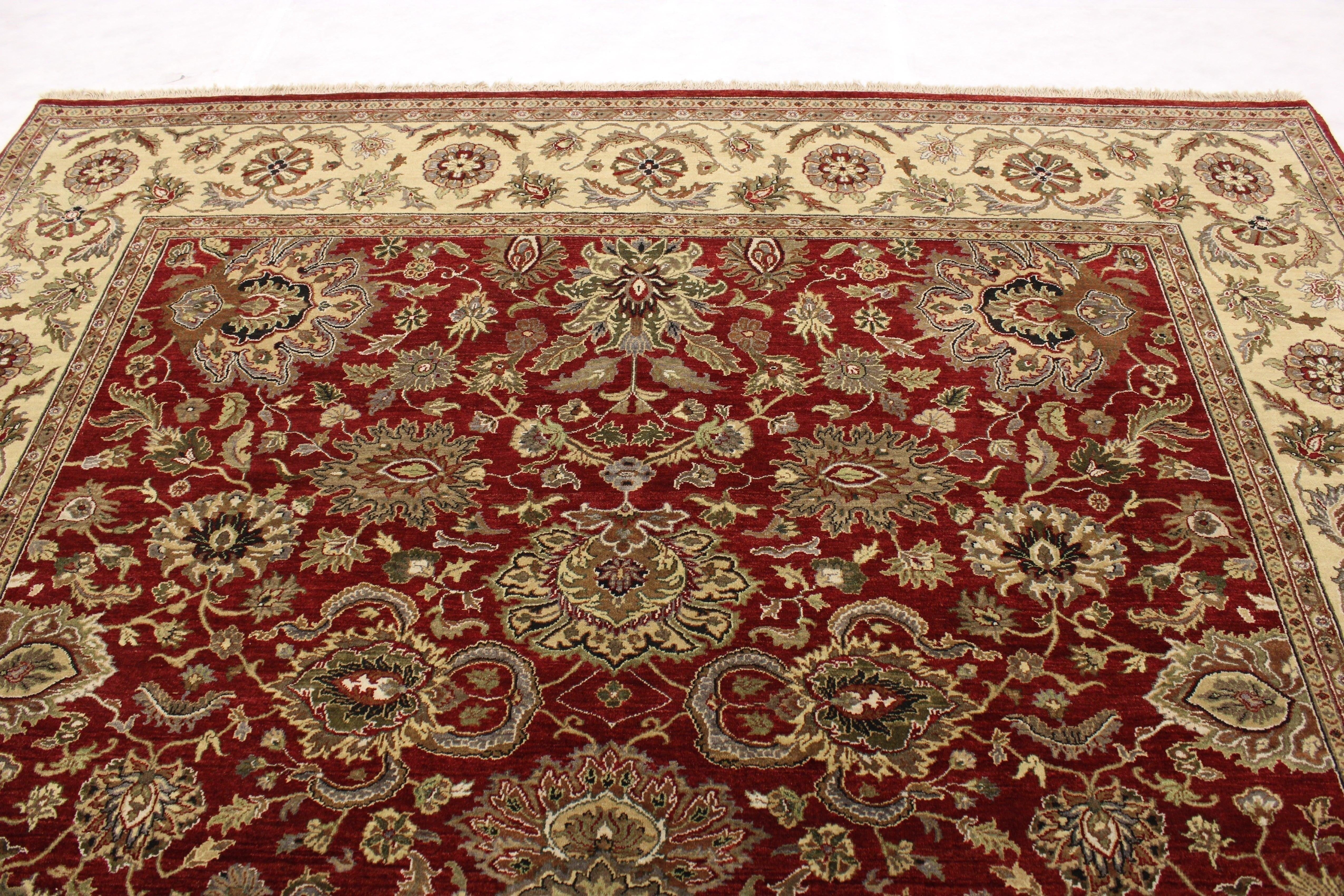 Red Rug, Hand Knotted Rugs, Traditional Rug, Types Of Oriental Rugs, 9x12 Rug