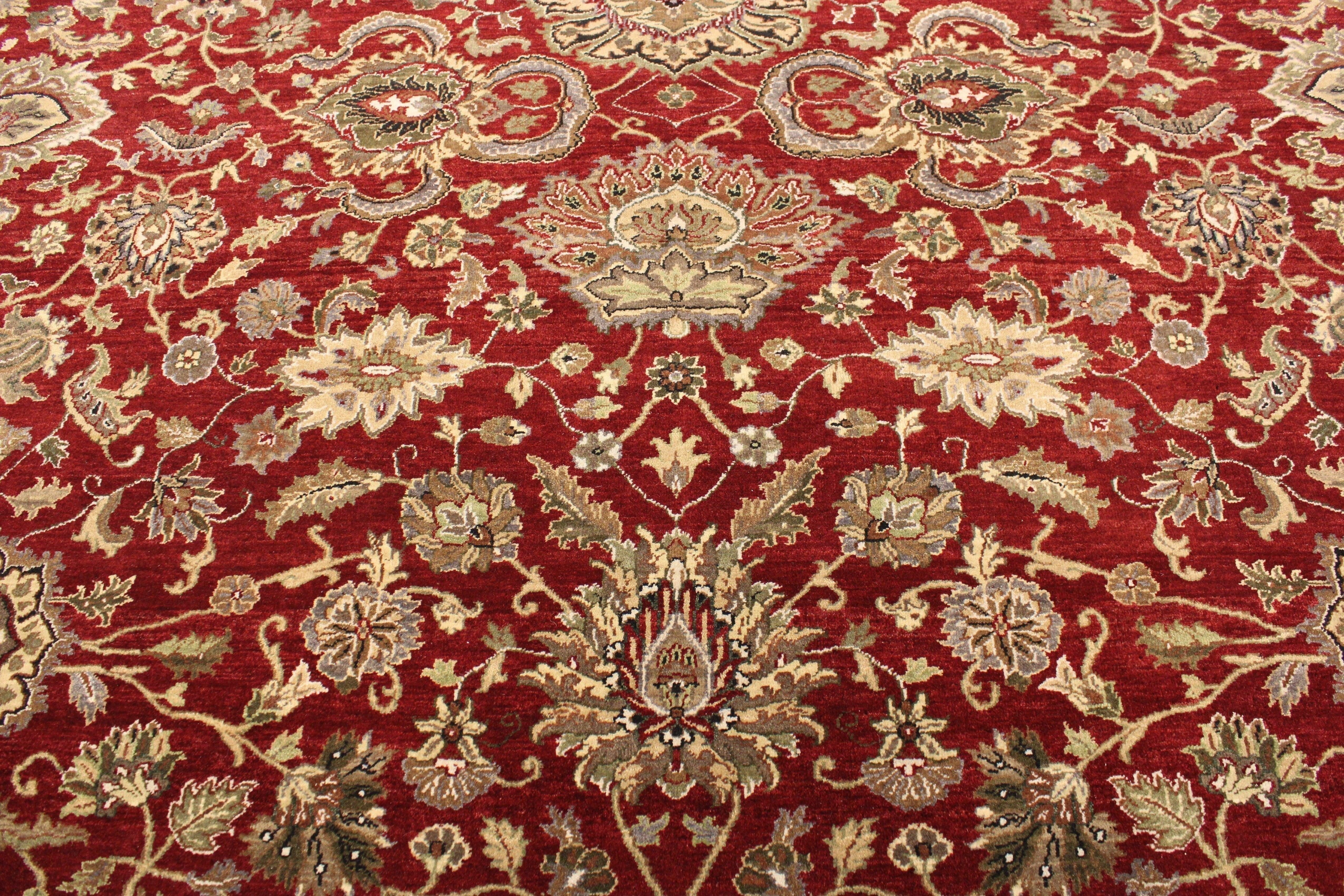 Red Rug, Hand Knotted Rugs, Traditional Rug, Types Of Oriental Rugs, 9x12 Rug