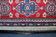 Afghan Kazak Rug, Hand Knotted Tribal Rug