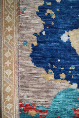 Sky Rug, Multi Design Rug, Hand Knotted Indian Rug