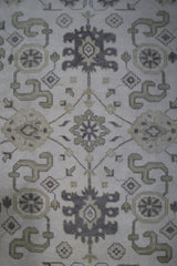 Hand Knotted Oushak Rug, Persian Wool Rug, 8x10 Area Rug