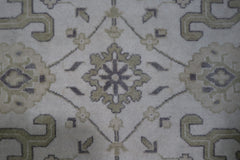 Hand Knotted Oushak Rug, Persian Wool Rug, 8x10 Area Rug