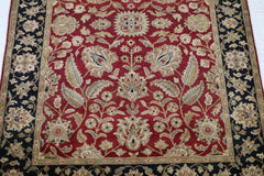 Agra Design Rug, Indian Rug, Red Oriental Rug, Bedroom Rug