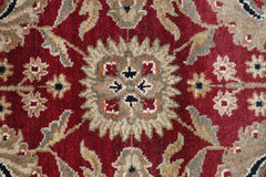 Agra Design Rug, Indian Rug, Red Oriental Rug, Bedroom Rug